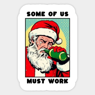 working santa Sticker